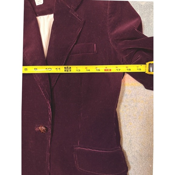 Vintage J.Crew Womens Dark Academia Corduroy Blazer Jacket Sz 6 Preppy Buttons - Picture 6 of 10